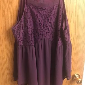 Torrid purple lace tank